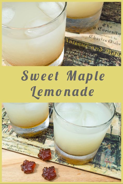 Carmel Apple Lemonade, Recipes With Pure Maple Syrup, Caramel Apple Lemonade, Fall Lemonade Flavors, Maple Syrup Drinks, Fall Lemonade, Maple Lemonade, Lemonade Ideas, Drinks Lemonade