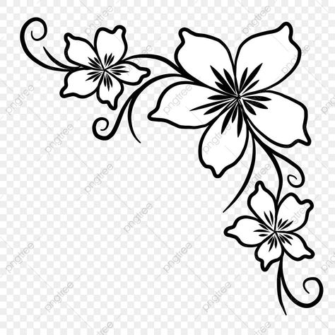 Corner Sketch, Drawing Corner, Corner Drawing, Corn Drawing, Drawing Borders, Sketch Flower, Branch Drawing, Flowers Sketch, Branch Vector