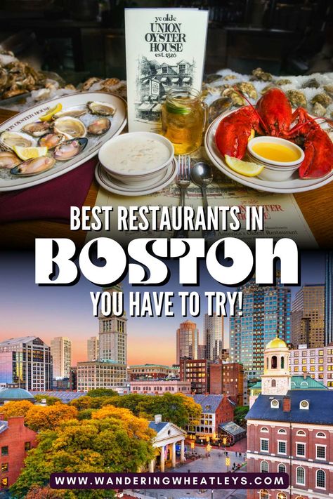 The 19 Best Restaurants in Boston You Have to Try! Boston Massachusetts Restaurants, Places To Eat In Boston, Food In Boston, Date Night Food, Boston Massachusetts Travel, Restaurants In Boston, Lobster Restaurant, Rooftop Restaurants, Boston Vacation