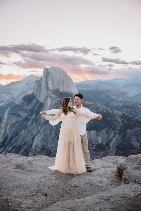 An Intimate Yosemite Maternity Session in at Glacier Point| Maternity inspiration | Yosemite National Park Photographer. With its stunning scenery, Yosemite provides the perfect setting for a maternity session. Book Alyssa as your Yosemite photographer at alyssamichelephoto.net/Yosemite-Wedding-Photographer Yosemite Maternity Photos, Yosemite Glacier Point, Motherhood Photos, Yosemite Elopement, Stunning Scenery, Maternity Photoshoot Poses, Yosemite Wedding, Maternity Inspiration, Adventure Photographer