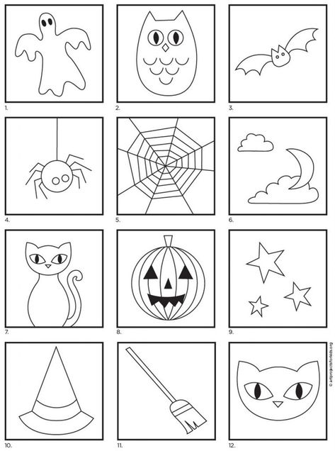 How to Draw Halloween Things · Art Projects for Kids Halloween Sketches Easy, Simple Halloween Drawings, Halloween Things To Draw, Unique Art Drawing, Halloween Pictures To Draw, Halloween Sketches, Easy Halloween Drawings, Draw Halloween, Cute Halloween Drawings