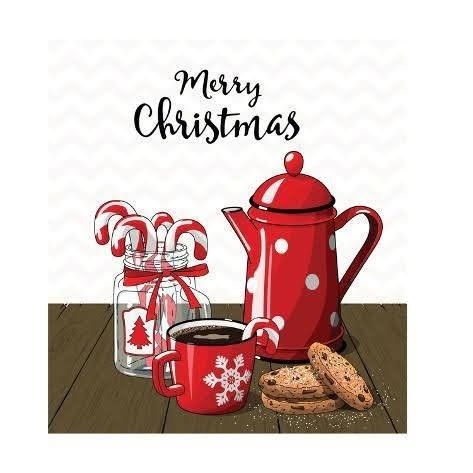 Vintage Coffee Pot, Christmas Greeting Card, Sweet Christmas, Christmas Store, Christmas Drawing, Noel Christmas, Christmas Paintings, Christmas Illustration, Christmas Greeting