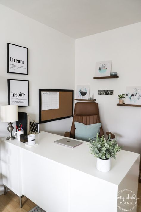 Desk Ideas For Small Spaces Offices, Minimal Office Space Interior Design, Office Room At Home Ideas, Office Simple Decor, Office Space Ideas At Work Layout, Office Ideas Mid Century Modern, Small Modern Office Ideas, In Person Office Decor, Printer Room Office Design