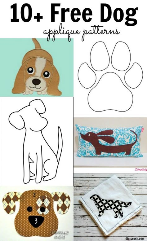 Check out this round up of adorable free dog applique patterns. They are perfect for Dog Applique Patterns, Applique Template, Dog Applique, Dog Template, Free Applique Patterns, Creeper Minecraft, Dog Quilts, Applique Quilt Patterns, Applique Templates