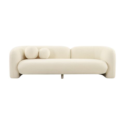 Mina Sofa, Living Minimalista, Shapes And Forms, Designer Sofa, 3 Seat Sofa, Round Sofa, White Sofas, Bedroom Headboard, Acropolis