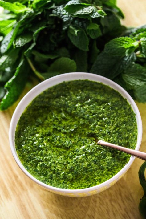 Mint Chimichurri, Chimichurri Shrimp, Foodgawker Recipes, Spreads Recipes, Shrimp Sauce, Mint Sauce, Cauliflower Fried Rice, Chimichurri Sauce, Spread Recipes