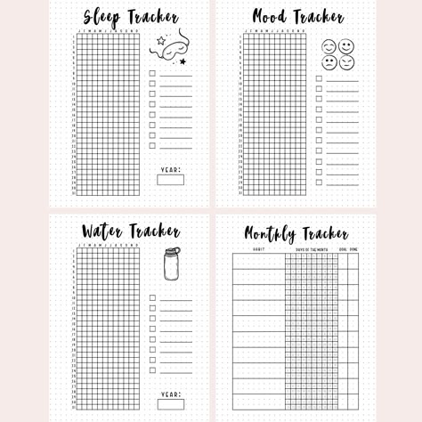 Pin on Bullet Journal Bullet Journal Topics, Bullet Journal Yearly, Bullet Journal Inserts, Tracker Bullet Journal, Daily Tracker, Printable Habit Tracker, Journal Inserts, Journal Topics, Grid Journal