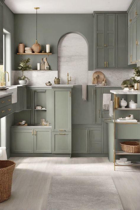 1. Green-gray cabinets
2. Cabinet paint colors
3. Trending colors 2024
4. Cabinet design ideas Kitchen Colors Schemes Green, Best Green Gray Paint Colors For Cabinets, Green Sherwin Williams Cabinets, Dusty Green Paint Color, Grayish Green Paint Colors, Green Paint For Cabinets, Cabinet Paint Colors 2024, Rosemary Sherwin Williams Cabinets, Sherwin Williams Pewter Green Cabinets