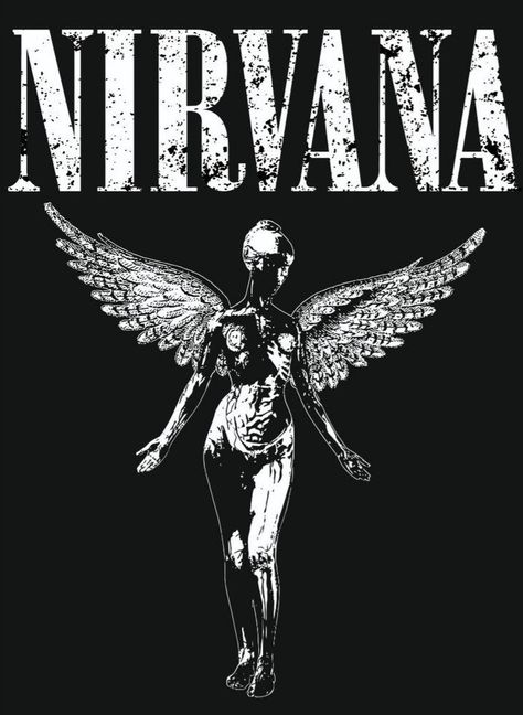 In Utero Wallpaper, Grunge Seattle, Black And White Digital Art, Nirvana Design, Nirvana Wallpaper, White Digital Art, Nirvana Poster, Atlas Tattoo, Wallpaper Black And White