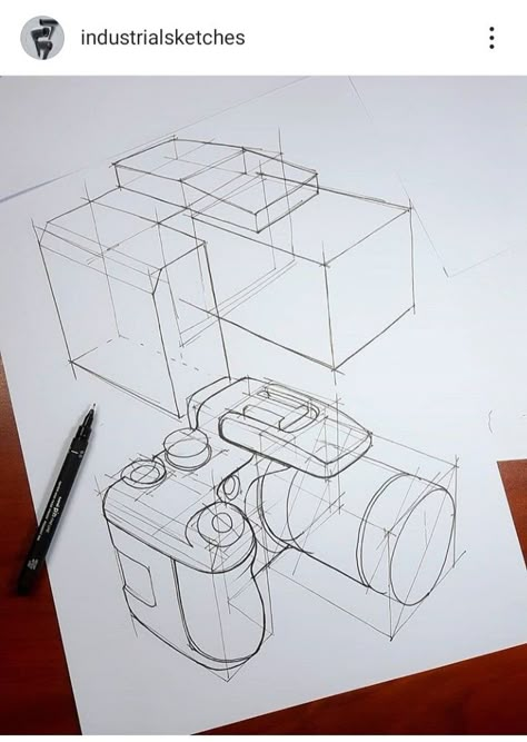 Basic Sketching, Sketch Practice, Perspective Sketch, Structural Drawing, Camera Drawing, Perspective Drawing Architecture, Perspective Drawing Lessons, Object Drawing, Geometric Drawing