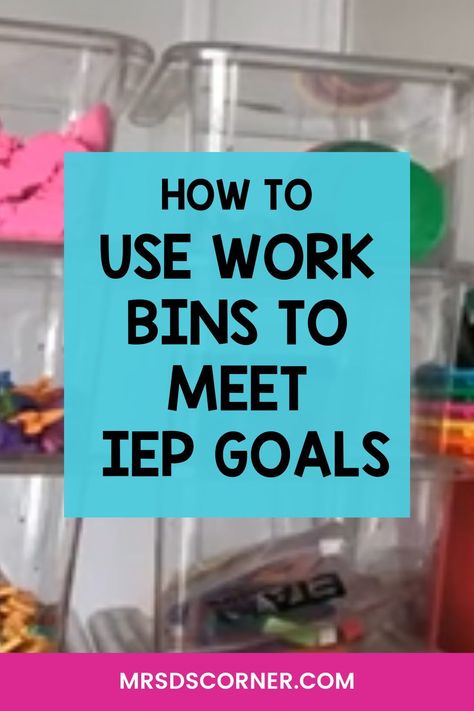 Ifsp Goals Special Education, Iep Task Boxes, Task Boxes For Middle School Special Education, Iep Bins Student, Iep Bulletin Board, Iep Goal Work Bins, Teaching Severe And Profound Students, Iep Work Bins, Work Bins For Special Education