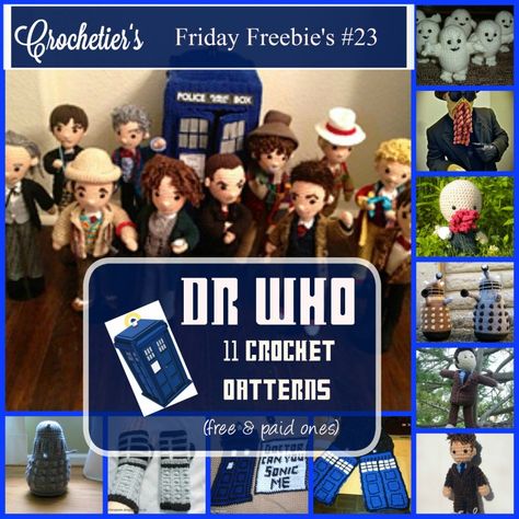 If you have ever seen the seasons of the british tv series "Dr. Who" you already know why I am doing this Dr. Who Special here! Thousands of fans all over the world love "Dr. Who" - and so do I :) especially the 10th Doctor (David Tennant)! Because I love... Doctor Who Crochet Patterns Free, Dr Who Crochet Patterns Free, Crochet Adipose, Dr Who Crochet, Doctor Who Crochet, The 10th Doctor, Doctor Who Craft, Friday Freebie, Doctor Who Crafts