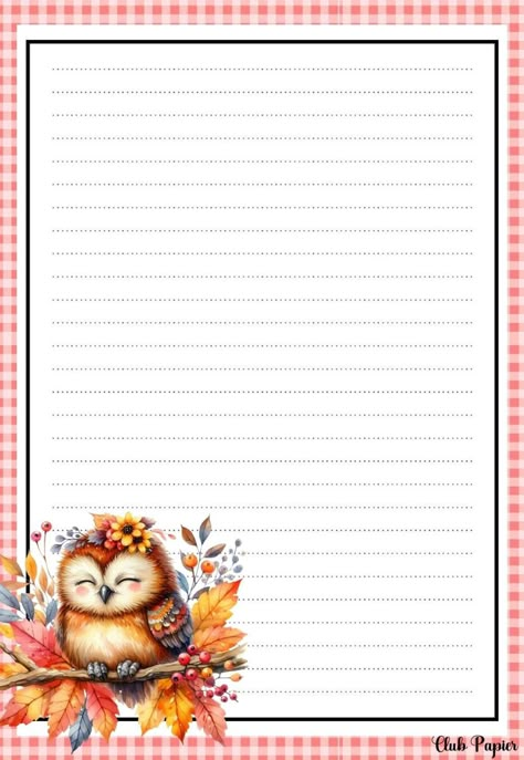 Fall Writing Paper, Stationary Printable, Snail Mail Pen Pals, Pretty Writing, Fall Writing, Fancy Writing, Thanksgiving Paper, Cute Note, Colorful Stationery