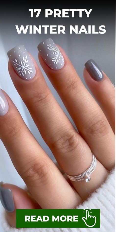 Enhance your winter look with Elegant Winter Nail Designs! Turn your nails into masterpieces featuring intricate artwork and beautiful hues that embody the enchantment of the season. Explore a range of options from gentle pastels to dazzling glitter accents and rich jewel tones in our Elegant Winter Nails collection. Step into the winter wonderland with a touch of sophistication and charm through your elegant winter nails! Glitter Waterfall Nails, Nails Design Snowflakes, Fingernail Designs Winter, Snowflake Fingernails, Winter Nail Ideas Dip Powder, Winter Fingernail Designs, 2025 Nails Design, Winter Transition Nails, Nail Ideas For Winter Acrylic