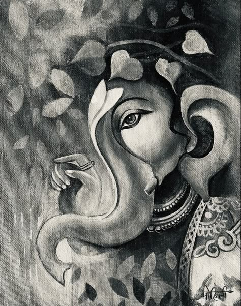 Painting Of Lord Ganesha, Pencil Art Love, Ganesha Sketch, Beautiful Pencil Sketches, Fruit Art Drawings, Ganesha Drawing, Pencil Drawing Images, Ganesh Art Paintings, Pencil Portrait Drawing