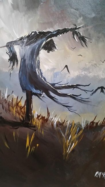 A scarecrow twists in the breeze. #scarecrow #post #field #crows Scarecrow Drawing Creepy, Dark Watercolor Art Inspiration, Scarecrow Watercolor, Sleepy Hollow Art, Scary Watercolor, Scarecrow Tattoo, Scarecrow Drawing, Scarecrow Art, Scarecrow Painting