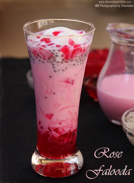 Rose Falooda Recipe Falooda Recipes, Royal Falooda, Indian Deserts, Desi Desserts, Pakistani Desserts, Falooda Recipe, Indian Drinks, Lassi Recipes, Fresh Drinks