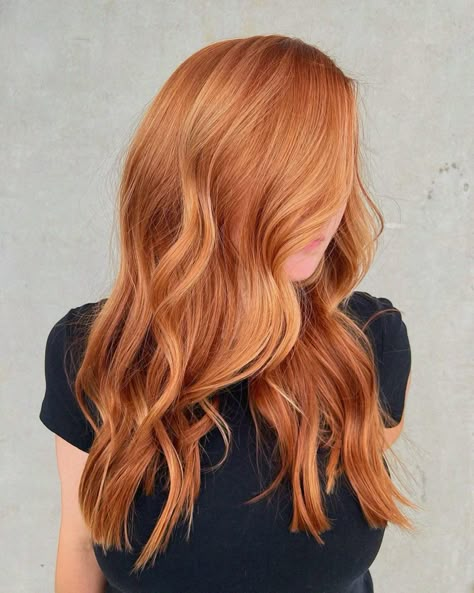 Took her grown out, bleach and tone with bands to this gorgeous copper using a reverse balayage and @DavinesColor Reverse Balayage Redhead, Copper Toner Before And After, 9aa Redken Shades Eq, 9aa Shades Eq, Dimensional Ginger Hair, Shades Eq Copper, Dimensional Red Hair Copper, Ginger Bride, Dimensional Red Hair