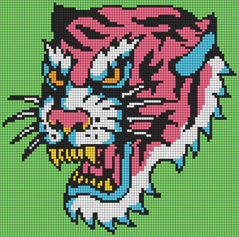 Tiger Alpha Pattern, Cool Alpha Patterns, Cat Alpha Pattern, Crochet Tapestries, Crochet Zebra Pattern, Crochet Zebra, Alpha Designs, Cross Stitch Sampler Patterns, Pixel Crochet