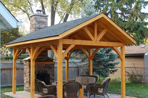 Timber Gazebo Ideas, Timber Gazebo, Timber Frame Gazebo, Backyard Gazebo Ideas, Timber Frame Pergola, Pavilion Ideas, Open Gazebo, Backyard Hangout, Gazebo Decorations