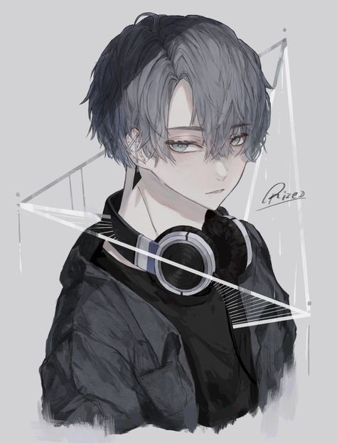 Edgy Guys Aesthetic, Anime Boy With Headphones, Headphones Drawing, Marshmello Wallpapers, Persona Anime, Boy Drawing, Cool Anime Guys, Aesthetic Boy, Awesome Anime