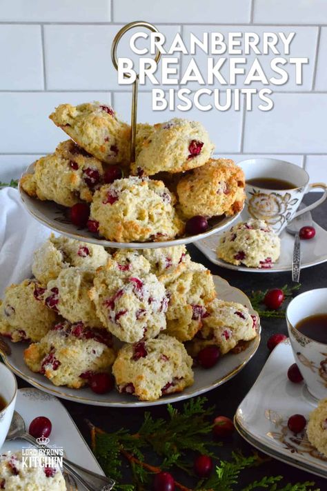 Cranberry Biscuits, Bo Berry Biscuits, Cranberry Breakfast, Breakfast Potluck, Basic Scones, Cranberry Butter, Lemon Biscuits, Almond Biscuits, Banana Oatmeal Muffins