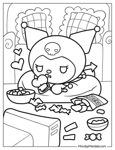 Hello Kitty Colouring Pages, Love Coloring Pages, Hello Kitty Crafts, Kitty Coloring, Hello Kitty Coloring, Detailed Coloring Pages, Batman Wallpaper, Coloring Page Ideas, Hello Kitty Drawing