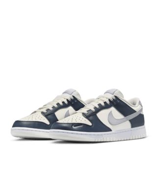 You can always count on a classic. The Dunk Low pairs iconic color blocking with premium leather and plush padding for game-changing comfort that lasts. The possibilities are endless—how will you wear your Dunks? Shown: Sail/White/Armory Navy/Wolf Grey Style: HV2390-100 Nike Dunk Low Colors, Shoes For Woman, Grey Style, Navy Shoes, Nike Dunk Low, Dunk Low, Nike Dunk, Grey Fashion, Nike Dunks