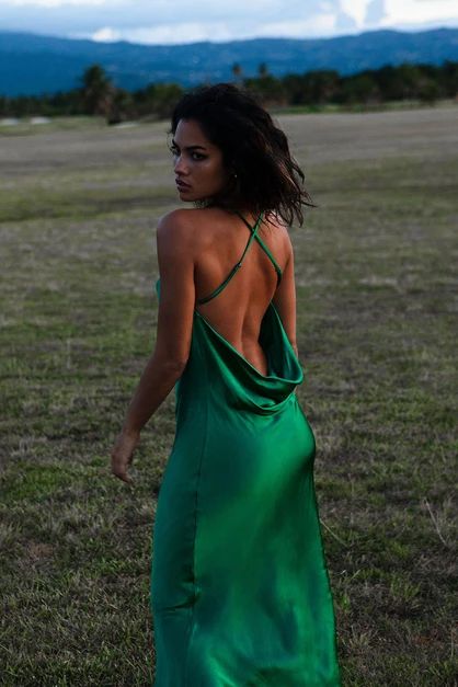 Azure Dress, Undone Hair, Selena Dresses, Flattering Maxi Dress, Gigi Dress, Rat And Boa, The Libertines, Emerald Dresses, Minimal Accessories