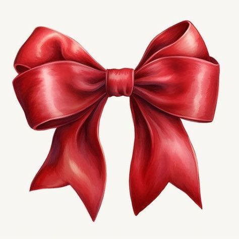 Bow Reference, Bow Painting, Coquette Theme, Bow Illustration, Bow Drawing, Christmas Photo Album, Bow Clipart, Bow Art, Paper Box Template