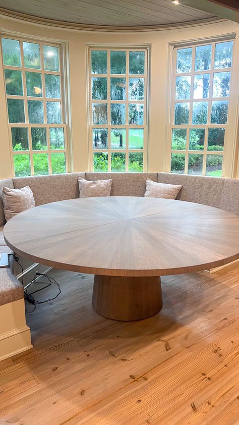 Dining Tables - MDM Design Studio Large Round Dining Table Seats 10, Huge Round Dining Table, Giant Round Dining Table, Round Table In Library, Round Dinning Table With Lazy Susan, Big Round Dining Table, Unique Round Dining Table, Citcular Dining Table, Large Round Dining Table