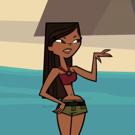 Brown Characters Cartoon, Brown Girl Cartoon, Light Skin Cartoon Characters, Latina Anime Pfp, Heather From Total Drama, Brown Characters, Brown Hair Cartoon, Brown Barbie, Y2k Profile Picture