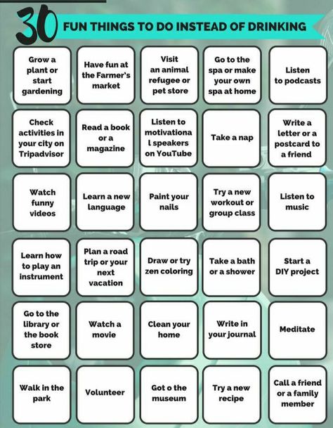 Some fun things to do instead of drinking Things To Do Instead Of Drinking Alcohol, Things To Do Instead Of Drinking, Health Encouragement, Quit Bad Habits, Motivational Letter, Glamour Home, Effects Of Alcohol, Water In The Morning, Quit Drinking