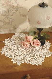 Romantic Tea, Pink Cottage, Romantic Shabby Chic, Lace Doily, Linens And Lace, Rose Lace, Crochet Tablecloth, Tea Rose, Lace Doilies