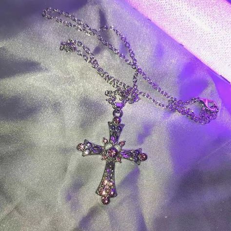 Cross Necklace Aesthetic, Necklaces Y2k, Heart Cross Necklace, Necklace Y2k, Y2k Necklace, Romantic Necklace, Style Kawaii, Y2k Jewelry, Stainless Steel Chain Necklace