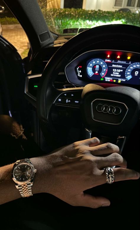 #rolex #chromehearts #audi Rolex Aesthetic, Audi Aesthetic, Square Watches, Black Success, Mens Luxury Lifestyle, Life Goals Future, Drip Outfit Men, Long Drive, Perfect Squares