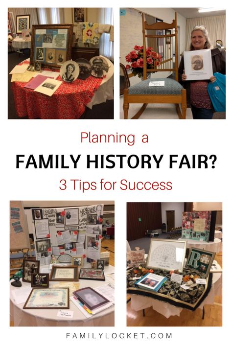 Planning a Family History Fair? 3 Tips for Success – Family Locket Family History Ward Activity, Lds Primary Family History Activities, Temple And Family History Ward Activities, Ward Temple And Family History Plan, Family Search Activity, Ward Family History Activities, Family History Relief Society Activity, Family History Fair Ideas, Family History Games Lds