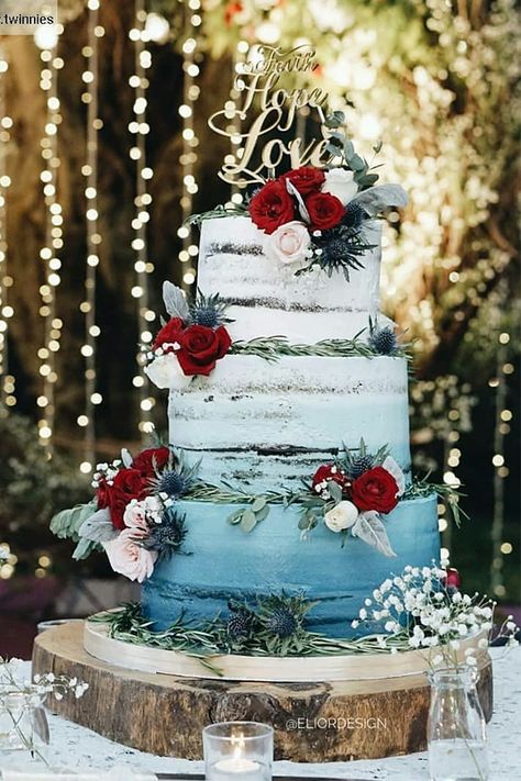 rustic shades of blue wedding cakes Wedding Cakes Winter Theme, Rustic Dusty Blue Wedding Cake, Blue Velvet Wedding Cake, Teal And Burgundy Wedding Cake, Rustic Wedding With Blue, Burgundy And Blue Wedding Cake, Rustic Wedding Cake Blue, Dusty Blue And Burgundy Wedding Cake, Steel Blue Wedding Cake