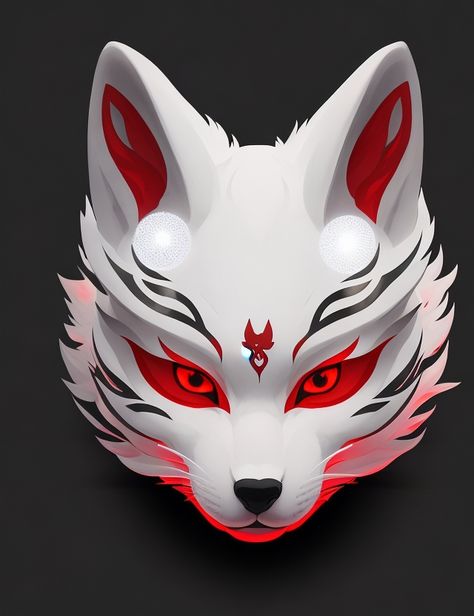 Wolf Mask Anime, Black Kitsune Mask, Sci Fi Mask, Japanese Kitsune Mask, Demon Slayer Art, Black Color Background, Folklore Style, Art Studio Ghibli, Sharingan Wallpapers