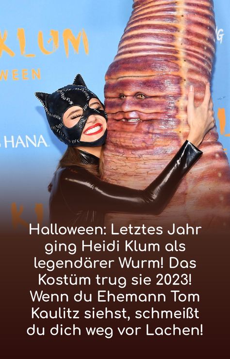 Letztes Jahr verkleidete sich Halloween-Königin Heidi Klum an Halloween als legendärer Wurm. Auch dieses Jahr warf sie sich in Schale, doch dabei kam das komplette Gegenteil heraus. Spätestens wenn du Tom Kaulitz siehst, schmeißt du dich weg! Auch Tochter Leni Klum war verkleidet. Und das ziemlich freiziügig! Leni Klum, Tom Kaulitz, Heidi Klum, Halloween Kostüm, Halloween, Tv, Stars