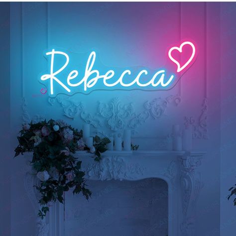 #NeonSignNames #NeonInspiration #NeonSigns #BrightIdeas Led Lights Sign, Name Lights, Heart Led Light, Neon Decor, Neon Painting, Ganpati Decoration, Beauty Salon Decor, Heart Icon, Romantic Dinner