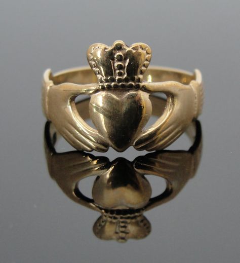 I have one that's silver with blue crystallized pearl! Beautiful and has perfect meanings Irish Wedding Rings, Gold Claddagh Ring, Irish Ring Claddagh, Irish Claddagh, Claddagh Ring, Claddagh Rings, Irish Jewelry, Irish Wedding, Irish Gifts