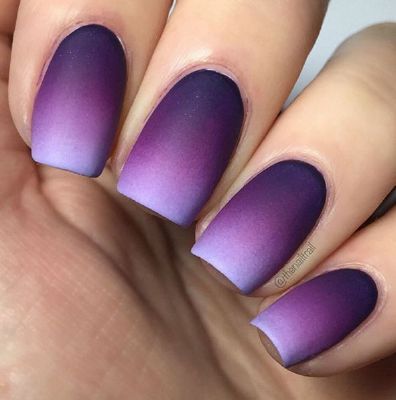 Nail Art Viola, Purple Nail Art Designs, Ombre Nail Art Designs, Purple Nail Art, Purple Nail Designs, Nagel Tips, Matte Nails Design, Purple Nail, Nail Art Ombre