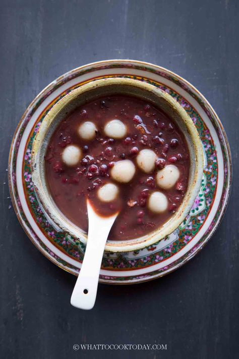 Sweet Red Bean Dessert, Chinese Red Bean Dessert Soup, Red Bean Soup Japanese, Red Beans Dessert, Red Beans Dessert Recipe, Red Bean Dessert Chinese, Red Bean Soup Chinese, Sweet Red Bean Soup, Mochi Red Bean