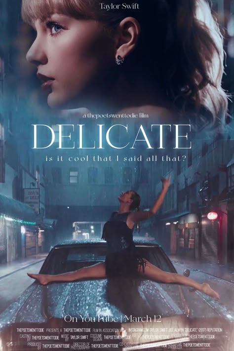 Taylor Swift Movie Poster, Movie Posters Taylor Swift, Taylor Swift Music Poster, Taylor Swift Poster This Is Me Trying, Music Video Poster, Taylor Swift Discography Poster, Taylor Swift Ttpd Eras Tour Poster, Taylor Swift Songs As Movie Posters, Taylor Swift Delicate