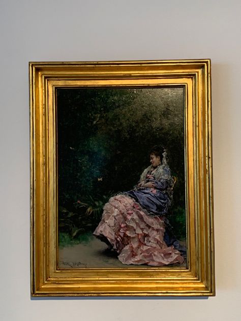 Art, painting, lady on chair, portrait, painting with oil paints, canvas, framed paint 1920s Paintings, Manifest List, Royal Paintings, Large Gold Frame, Office Objects, Thrift Manifest, Screen Play, European Cafe, Oil Painting Frames