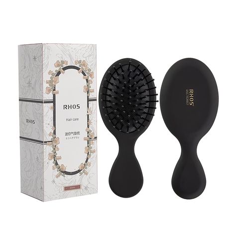 RHOS Mini Travel Hair Brush for Women/Men/Kids - Pocket Detangler Brush for Wet and Dry Hair - Travel Size Paddle Brush for Detangling- For All Hair Types Mini Hair Brush, Detangler Brush, Travel Hair, Guy Fits, Travel Hairstyles, Paddle Brush, Small Cushions, Detangling Brush, Styling Brush