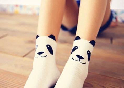 Panda Socks Panda Socks, Ankle High Socks, Sports Socks Women, Iconic Socks, Korean Socks, Estilo Harajuku, Panda Gifts, Kawaii Panda, Cartoon Panda