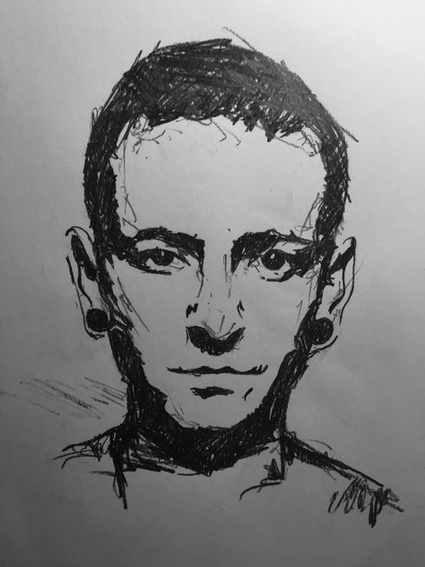 Chester Bennington Chester Bennington Sketch, Linkin Park Drawing, Chester Bennington Drawing, Chester Bennington Art, Charles Bennington, Linkin Park Chester, Chester Bennington, The Revenant, Anime Tattoos