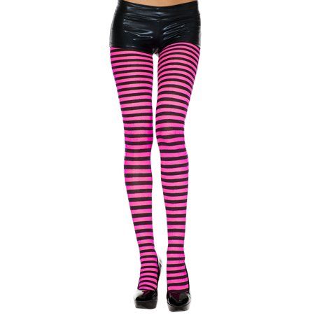 Scenecore Clothes, Scene Clothing, Scene Outfits, Striped Tights, Scene Fashion, Scene Kids, Black Hot Pink, Black Neon, Dream Clothes